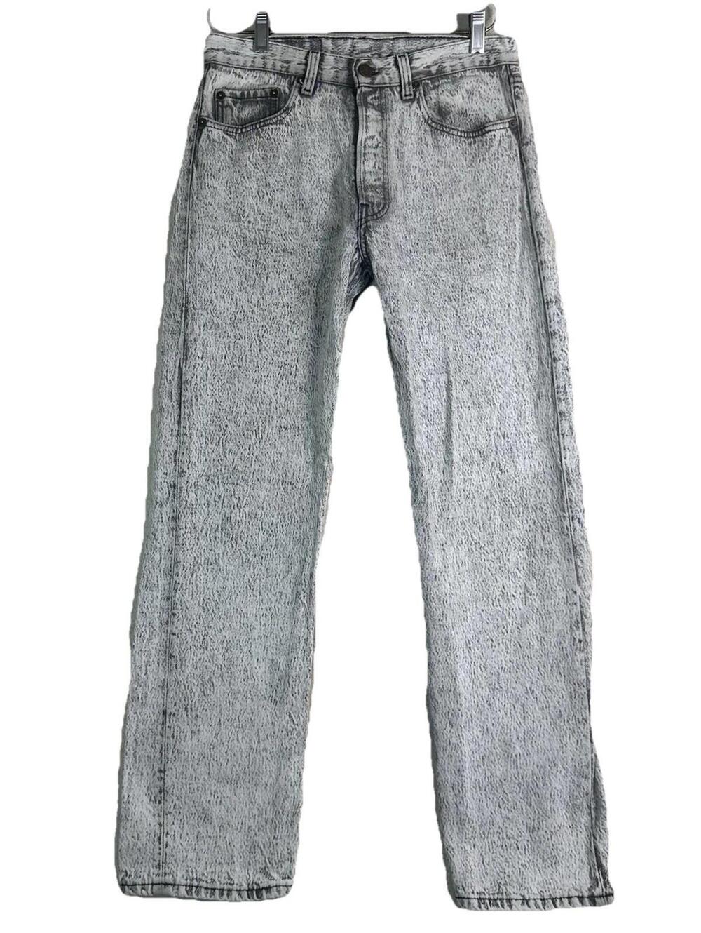 VTG 90’s Levi's 501 Acid Wash Gray Straight Jeans USA Made Metal Thrash 30x29